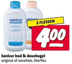  sanicur douchegel 2 flessen bad original sensitive 