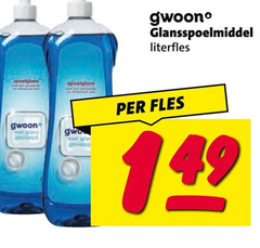  gwoon glansspoelmiddel milt glans gelang fles 