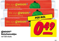  gwoon boterhamzakjes 120 rol stuks 