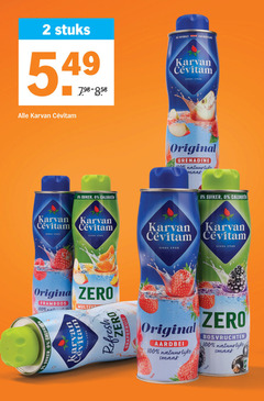  karvan cevitam limonadesiroop 2 100 1948 stuks suiker original grenadine calorie origina zero framboos nat calorieen grapefruit aardbei natuurlijke bosvruchten 