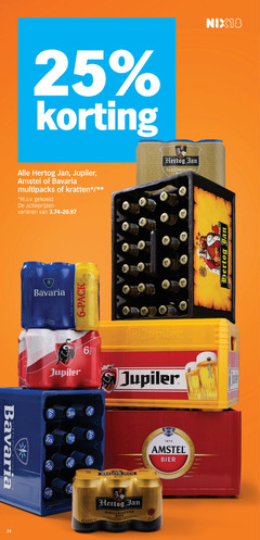  jupiler hertog jan amstel bavaria krat bier 6 20 24 25 1870 lieshout nix18 multipacks kratten m.u.v gekoeld varieeren alcoholvrij pilsener pack oz natuurzuiver 