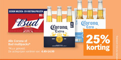  bud corona speciaalbieren blikjes bier 6 16 25 scoor muziek busch b la since multipacks m.u.v gekoeld varieeren combinatie aanbieding 