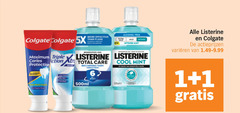  colgate listerine tandpasta mondwater 1 500 effective 5x floss alcohol free intensemint triple protection total care tandsteen 500ml cool mint le varieeren 