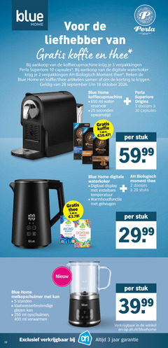  waterkoker melkopschuimer nespresso apparaten 2 3 5 10 18 20 25 28 32 250 400 650 blue home liefhebber koffie thee perla capsules digitale biologisch moment artikelen oktober ml water reservoir seconden opwarmtijd t.w.v. originale colombia origins doosjes stuk 99 avond ochtend range digitaal display instelbare temperatuur warmhoudfunctie geheugen stuks standen vaatwasserbestendige glazen opschuimen ah.nl jaar 