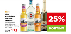  25 nix18 breezer passionfruit mango martini bacardi passion fruit fles ml exotic orange bianco prosecco 