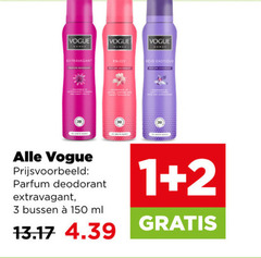 klik op dit plaatje voor een vergroting en voor vergelijkbare aanbiedingen gerelateerd aan
vogue deodorant 1 2 3 150 extravagant enjoy reve exotique parfum bussen ml vogue deodorant 1 2 3 150 extravagant enjoy reve exotique parfum bussen ml