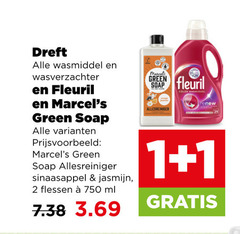  fleuril dreft wasverzachter wasmiddel 1 2 750 green soap allesreiniger sinaasappel jasmijn flessen ml color 