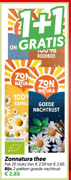  zonnatura thee 1 2 20 1037x750x290mm zon natur natura nachtrust rooibos biologisch bio pak stuks pakken 