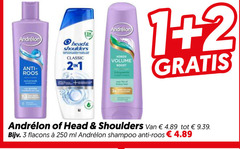 1 2 3 250 roos zuiverende head shoulders classic 3x kokos volume boost haar ml shampoo anti 