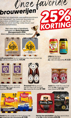  brouwerij t ij jopen hertog jan texels leffe la trappe blikjes bier speciaalbieren 1 4 6 18 25 30 33 44 50 favoriete brouwerijen uitgebreide bekende ontdekkingen fris fruitig bierliefhebber verkozen regionale uiltje blonde blond speciaalbier fles blik pack bird trappen trappist quadrupel 4x brouwer 5 wit tipa netherlands sea 6x 300ml skuumkoppe nel bockbier zoet romig grand prestige lennart bee herfstbock 