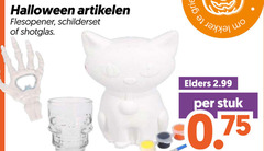  halloween artikelen flesopener schilderset shotglas elders stuk 