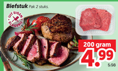  2 200 biefstuk pak stuks 4 99 