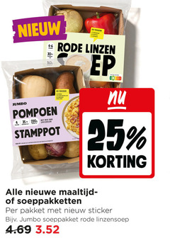  4 25 35 160 jumbo rode linzen pompoen mix specerijen 40 stamppot tip slavinken alternatief nieuwe maaltijd soeppakketten pakket sticker soeppakket linzensoep 