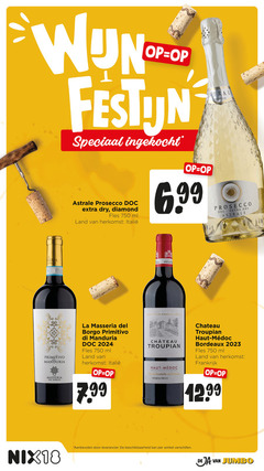  witte wijn rode 18 750 ingekocht prosecco dry diamond fles ml land la borgo primitivo manduria masseria eau chateau grand vin bordeaux troupian haut appellation protegee bouteille portemonnee le frankrijk beschikbaarheid jumbo 
