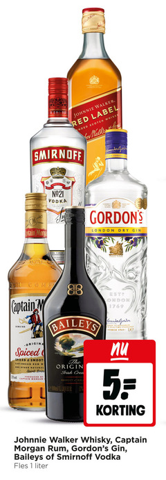  1 5 17 30 35 milner johnnie walker red label blended scotch whisky xander jordan gordon smirnoff cm morgan recipe vodka pierre london dry gin times purity trade rum captain genuine spiced caribbean and other natural spirit produced by baileys origin irish liqueur filled to alexander standards le fles liter 