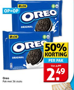  oreo biscuit 36 50 original cocoa pak stuks 