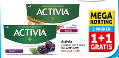  danone activia vruchtenyoghurt 1 2 4 x4 live yoghurt cultures exclusieve yoghurtculturen pruim vezels muesli pakken stuks mega 