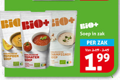  bio plus soep biologische pompoen tomaten toegevoegde suikers champignon zak 