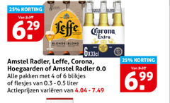  hoegaarden leffe corona speciaalbieren blikjes bier 4 6 10 25 100 300 to with blonde blond since cerveza amstel radler 0.0 pakken liter varieeren 