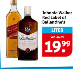  johnnie walker ballantines whisky red john wolke blended scotch label liter 