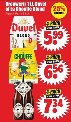  brouwerij t ij duvel la chouffe speciaalbieren 4 25 33 65 150 330 blond pack fles ml b blonde 5.99 
