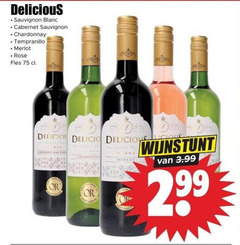  witte wijn rode 2 blanc cabernet sauvignon chardonnay merlot rosee fles delicio 3.99 r 