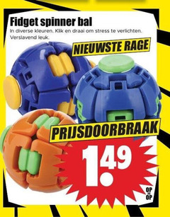  fidget spinner bal kleuren klik draai stress verlichten verslavend rage 