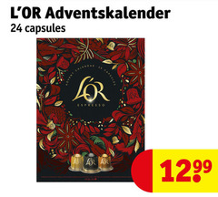  douwe egberts l or koffiecups adventskalender 24 capsules calendar espresso 