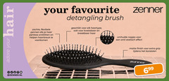  adore your hair favourite brush zenner zachte flexibele pennen haar haarbreuk haartype kwetsbaar breekbaar omhulde nopjes anti statisch effect matte finish grip borstelen 