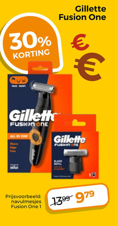  1 30 gillette fusion one navulmesjes 
