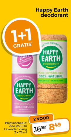  deodorant 1 2 100 protection happy earth deo roll natural lavender ml active crystal unscented plastic free 