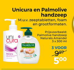  palmolive unicura handzeep 3 300 500 zeeptabletten foam uni boland grootformaten naturals amandel ml 