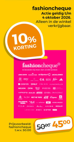  cadeaukaart 4 10 5000 10000 fashioncheque oktober my zalando only pieces will things t.w.v. 