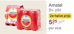  amstel blikjes bier pils rose 2e halve stuk 