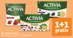  danone activia vruchtenyoghurt 1 3 4 4x miljarden probiotica x4 aardbei muesli pruim spijs vertering energie niveau stoffen vezels varieeren 