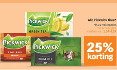  pickwick thee 20 25 100 200 hc2555 green tea since rooibos original caffeine natural english intense m.u.v varieeren 
