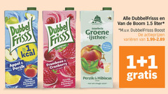  dubbelfrisss van de boom fruitdrank 1 100 dubbel frisss appel perzik original co troebele groene suiker liter m.u.v boost varieeren verfrissend boordevol framboos cranberry hibiscus vleugje zuivel 