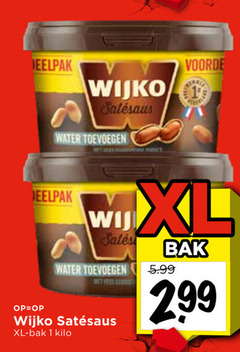  wijko satesaus 1 water xl bak 5.99 kilo 