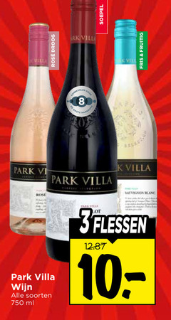  park villa witte wijn rose rode 3 8 750 rosee droog indoor hamersma classic sauvignon blanc soorten ml lot flessen vilten soepel fris fruitig 