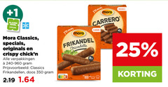  mora frikandellen 25 350 1 glazen zegel classics originals crispy frikandel carrero doos 