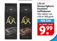  douwe egberts l or koffiebonen 12 450 500 espresso onyx intensity intense forza fiery excellent zakken zak coffee beans 