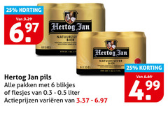  hertog jan blikjes bier 1 6 25 99 traditioneel gebouwen granen natuurzuiver pils pakken liter varieeren 
