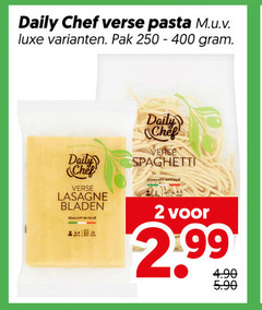  daily chef pasta 2 250 400 verse luxe pak lasagne bladen spaghetti 
