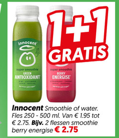 klik op dit plaatje voor een vergroting en voor vergelijkbare aanbiedingen gerelateerd aan
innocent fruitsmoothie 1 2 super smoothie green antioxidant kiwi cucumber apple berry energise strawberry cherry guarana sugar water fles ml flessen innocent fruitsmoothie 1 2 super smoothie green antioxidant kiwi cucumber apple berry energise strawberry cherry guarana sugar water fles ml flessen