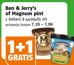  ben and jerrys magnum ijsspecialiteit 1 2 bekers ml actieprijs gold caramel cookie dough 