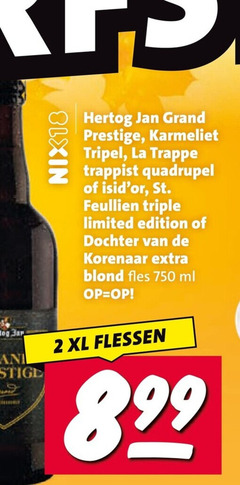  speciaalbieren 2 750 nix18 hertog jan grand prestige karmeliet tripel la trappen trappist quadrupel st. triple limited edition dochter korenaar blond fles ml rani xl flessen 