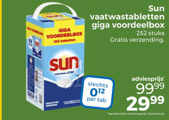  sun vaatwasmiddel giga tabletten vaatwastabletten stuks verzending 