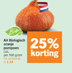  pompoen 25 500 bio biologisch oranje actieprijs 