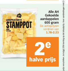  aardappelen 2 25 60 600 stamppot koken min varieeren halve 