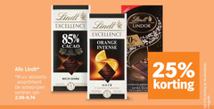  lindt chocolade 25 m.u.v assortiment varieeren excellence cacao orange intense lindor dark noir feuillet dun der 
